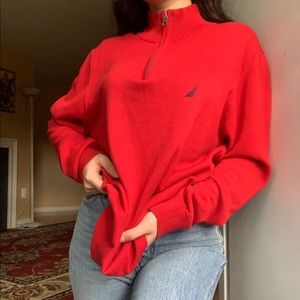 Authentic red vintage Nautica Pullover sweater